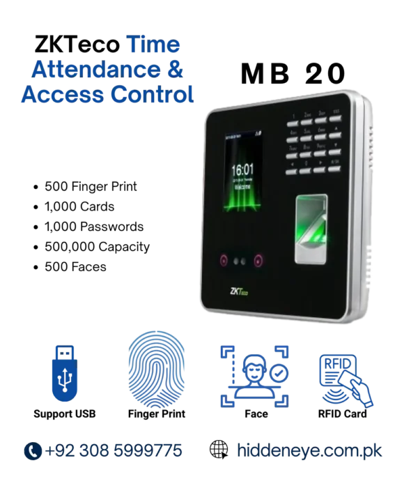ZKTeco MB 20 Time Attendance & Access Control